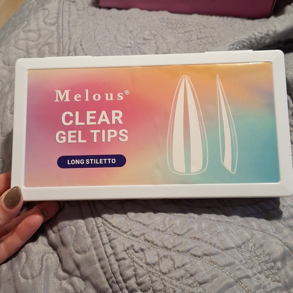 Clear Gel Tips - Long Stiletto Shape